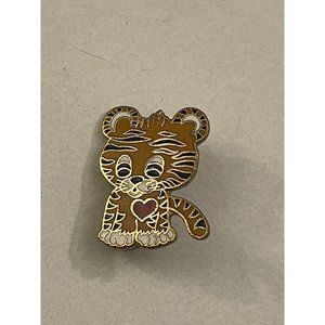Cute Tiger Heart With Heart Lapel Pin PB9B